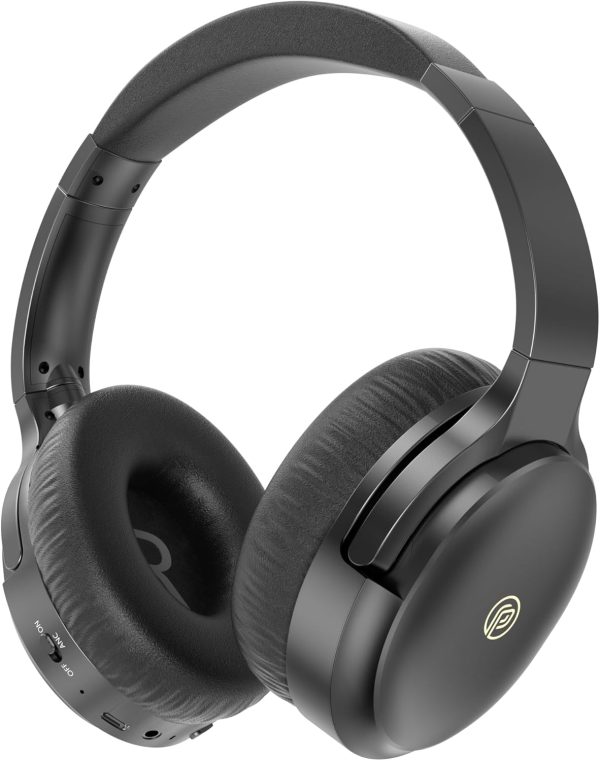 Active Noise Cancelling Headphones, 100H Playtime Headphones Wireless Bluetooth, Bluetooth Headphone with Mic, Over Ear Wireless Headphone with Deep Bass,Fast Charging for Travel (Midnight)