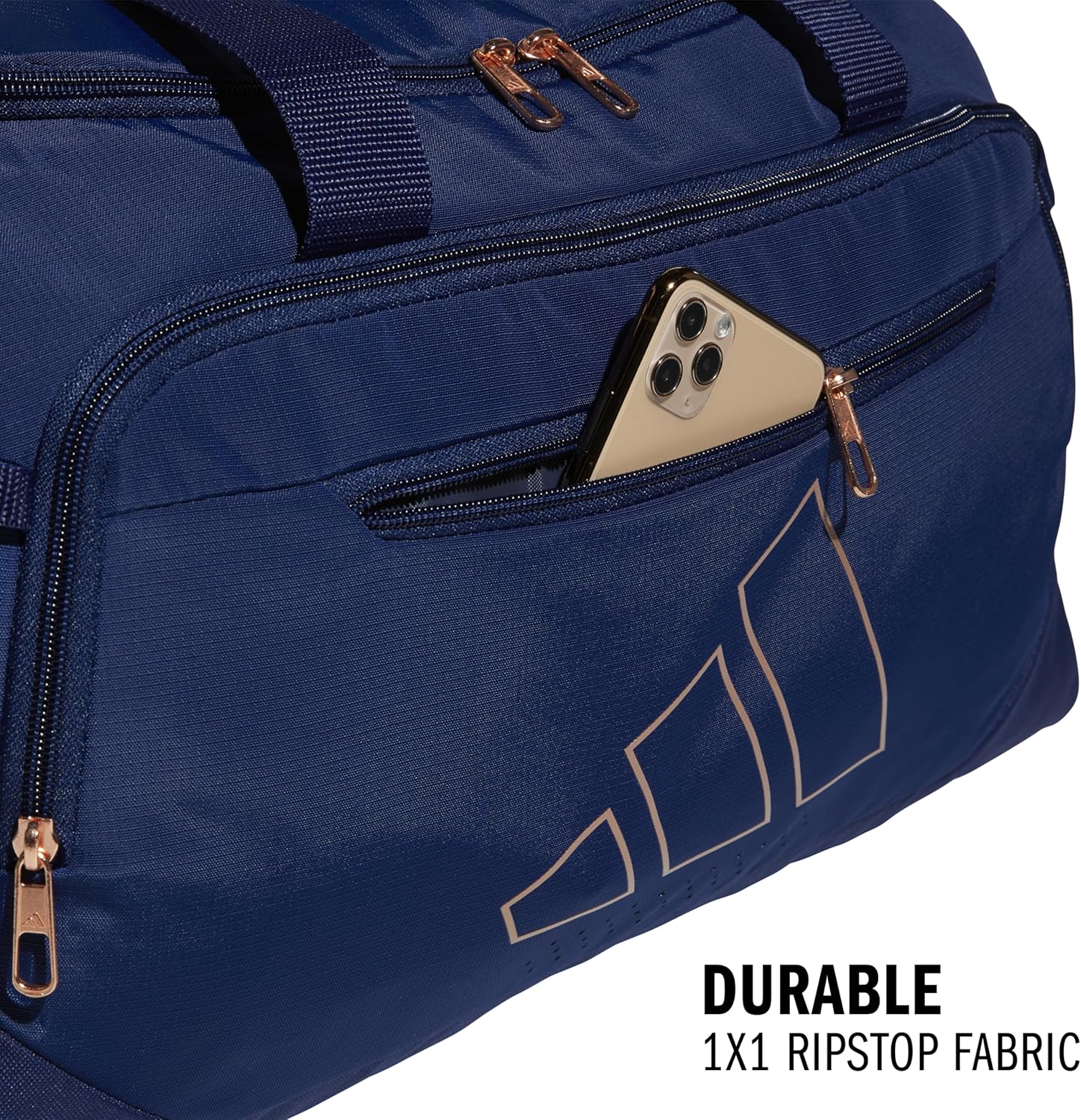 Defender 5 Duffel, Dark Blue/Rose Gold, Small (42L) - Image 3