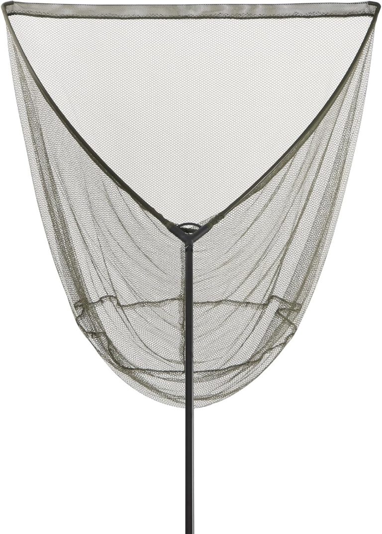 Landing Net for Carp Fishing, 42 Inch Extra Large Fishing Net, 6 Feet Carbon Fiber Long Handle Saltwater Big Fish, Holds Up to 88lbs/40kgs, Olive Green, Supplied with Carry Bag