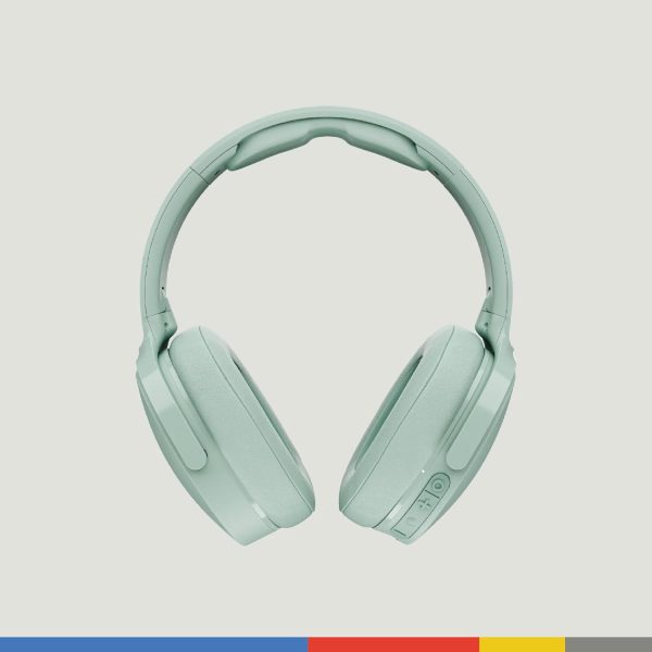 Skullcandy Hesh ANC Over-Ear Noise Cancelling Wireless Headphones with Charging Cable, 22 Hr Battery, Microphone, Works with iPhone Android and Bluetooth Devices - Preppy Sage - Image 3