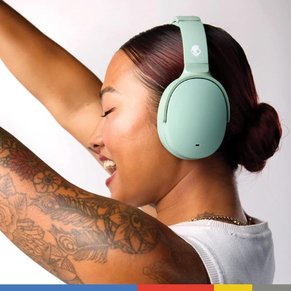 Skullcandy Hesh ANC Over-Ear Noise Cancelling Wireless Headphones with Charging Cable, 22 Hr Battery, Microphone, Works with iPhone Android and Bluetooth Devices - Preppy Sage - Image 6